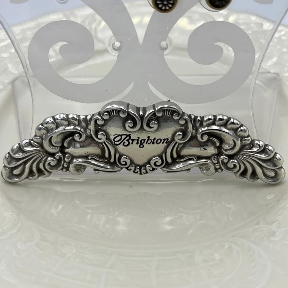 Brighton Open Heart Gold Silver Stud Earrings